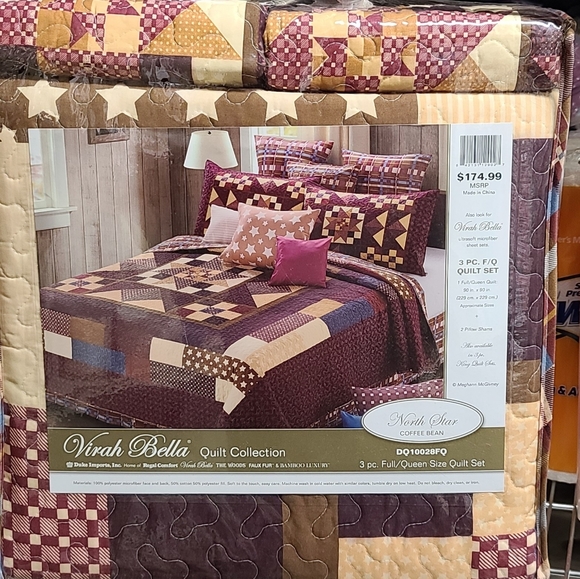 Virah Bella Other - Virah Bella North Star Coffee Quilt Set